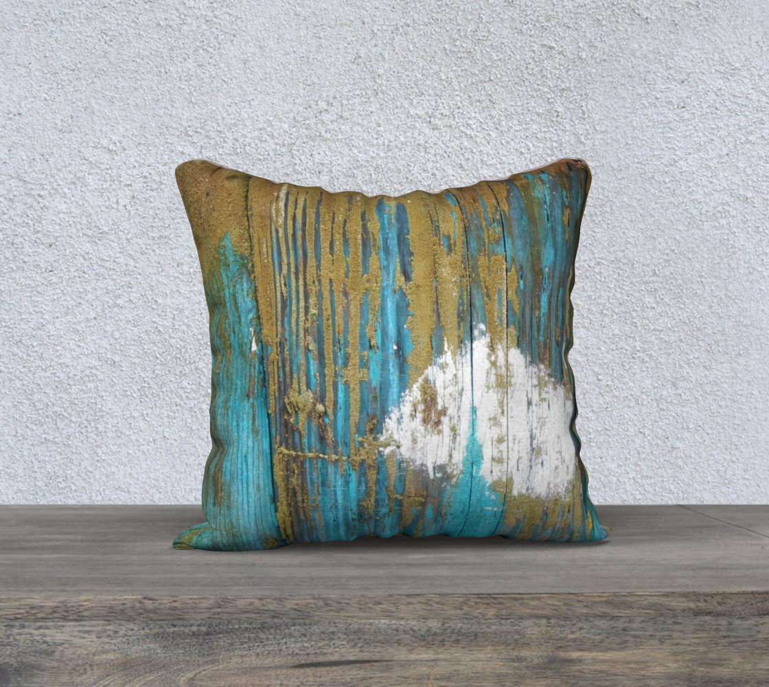 Painted Wood 18x18 zippered throw pillow cover preview