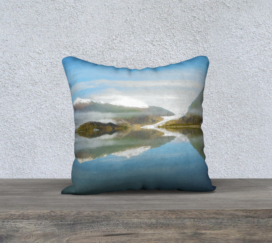 Serenity 18x18 zippered throw pillow cover preview
