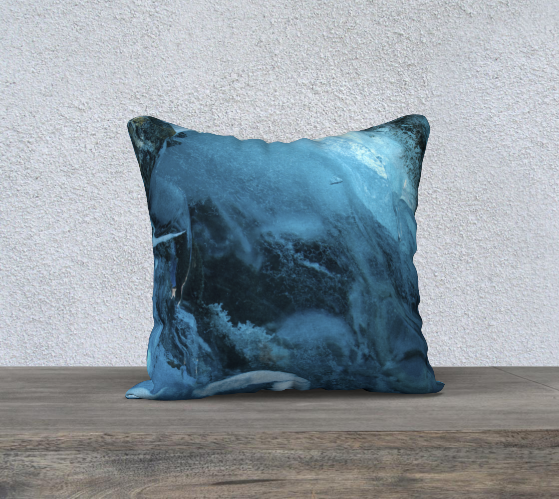 Glacier Cave 18x18 zippered throw pillow cover preview