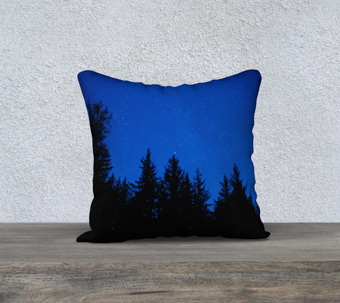 Blue Night Sky 18x18 zippered throw pillow cover preview