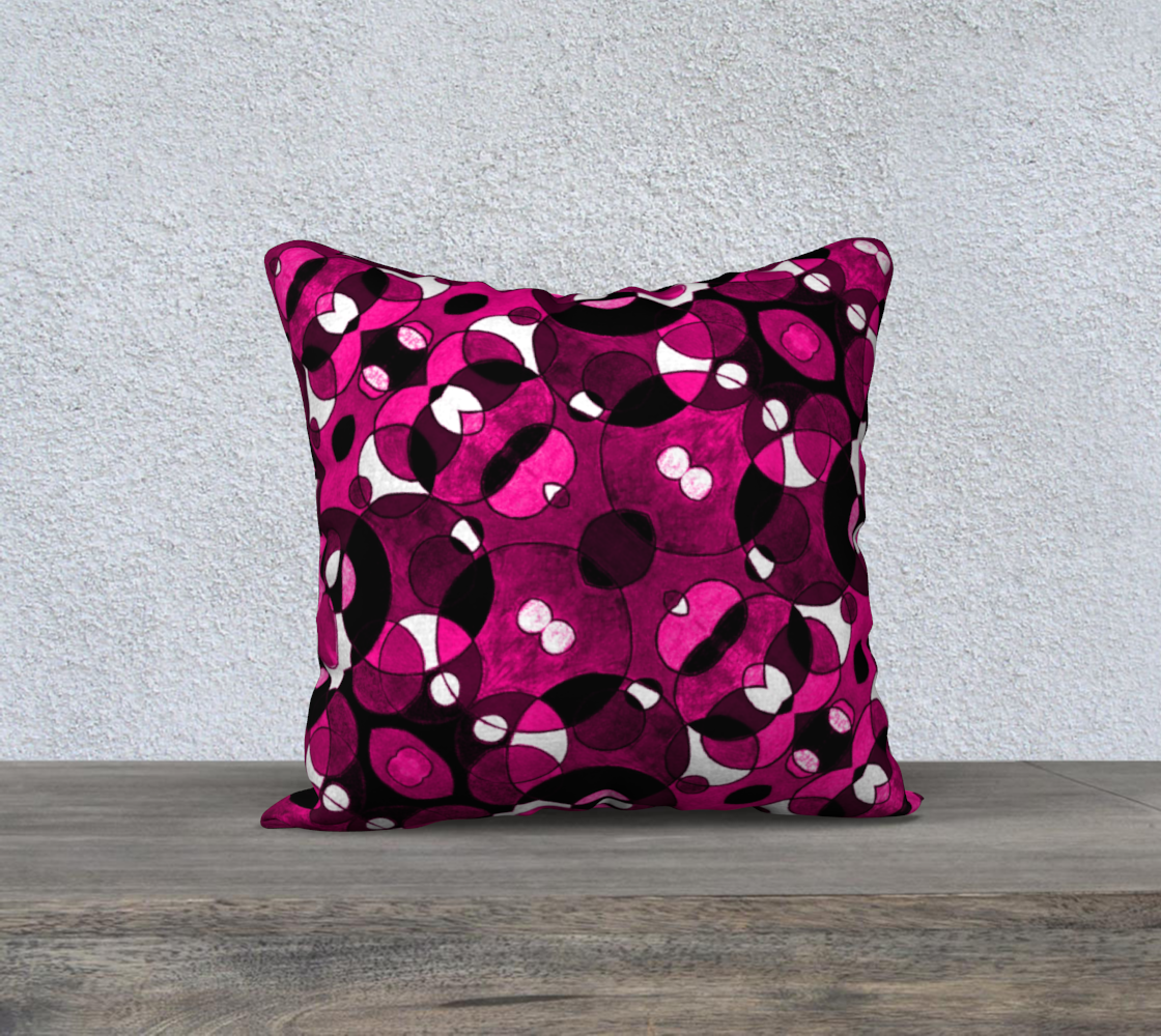 Dark Magenta 18inX18in Pillow Case preview