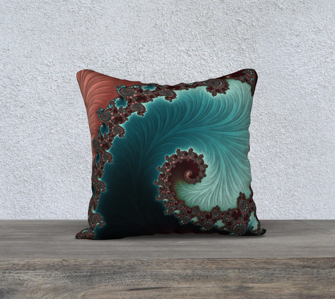 Velvet Crush Teal and Copper 18x18 Pillow Case preview