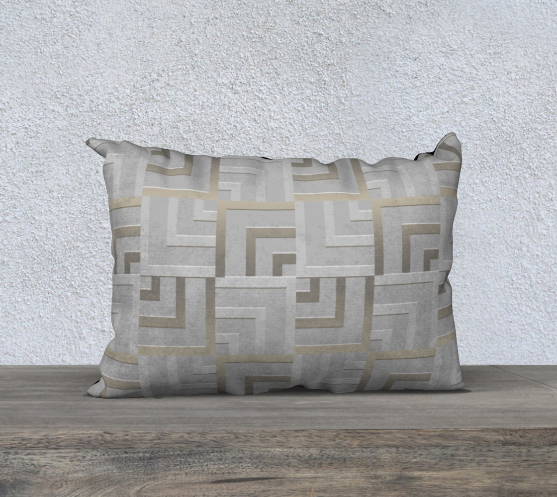 Bronze and Silver Squares 20" x 14" Pillow Case preview #1