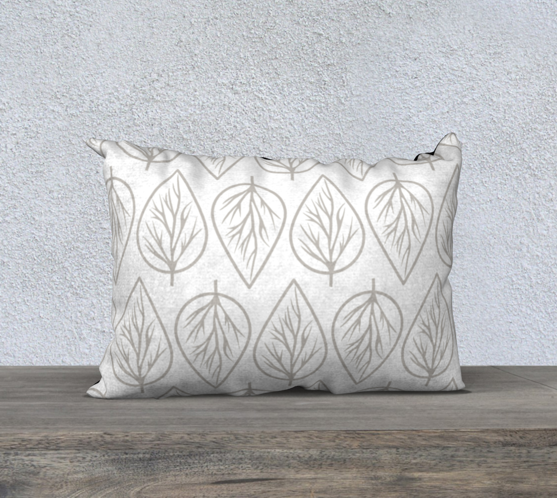 Leaves Repeat on White  Pillow 20X14 190308C preview