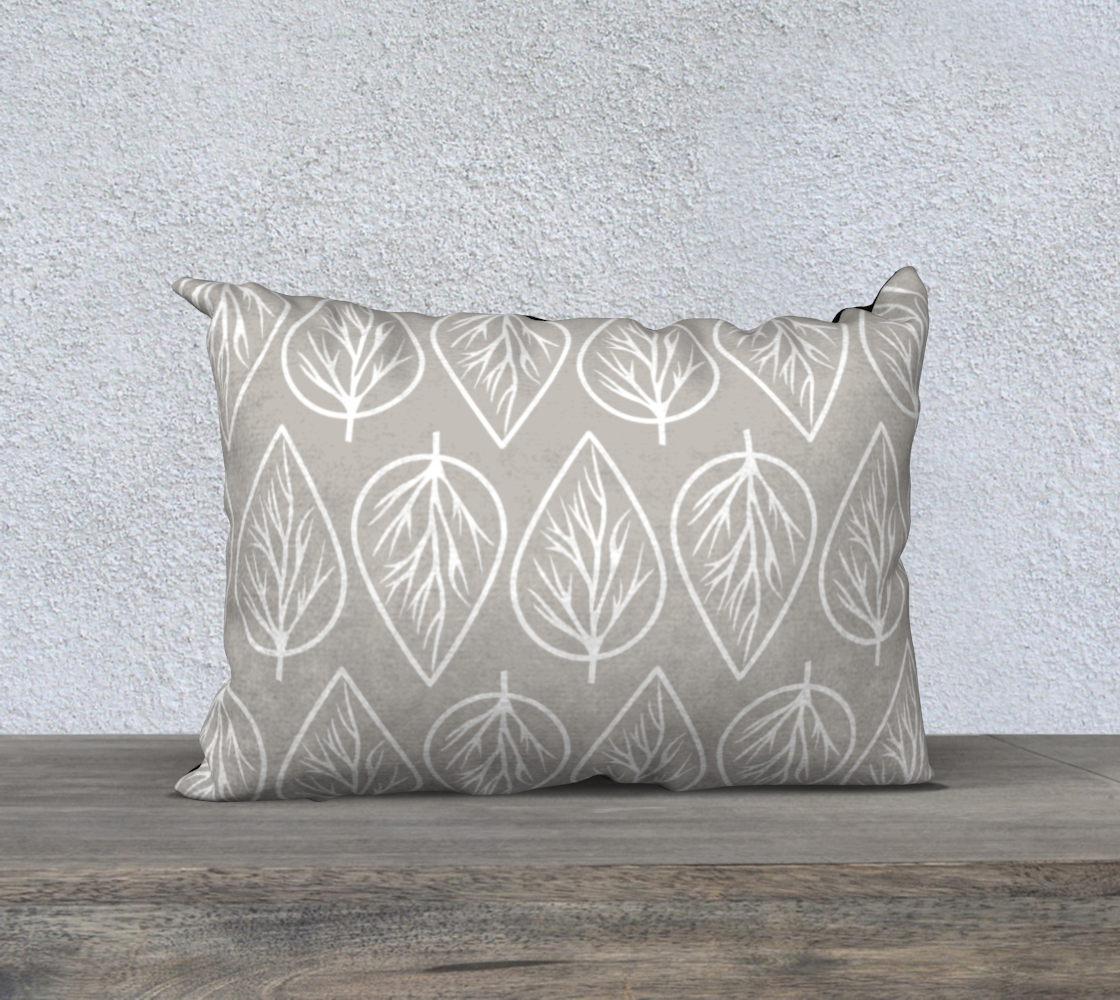 Leaves Repeat on Beige Pillow 20X14 190308D preview