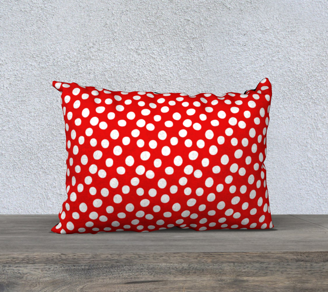 Aperçu de All About the Dots Pillow Case - 20"x14" Red