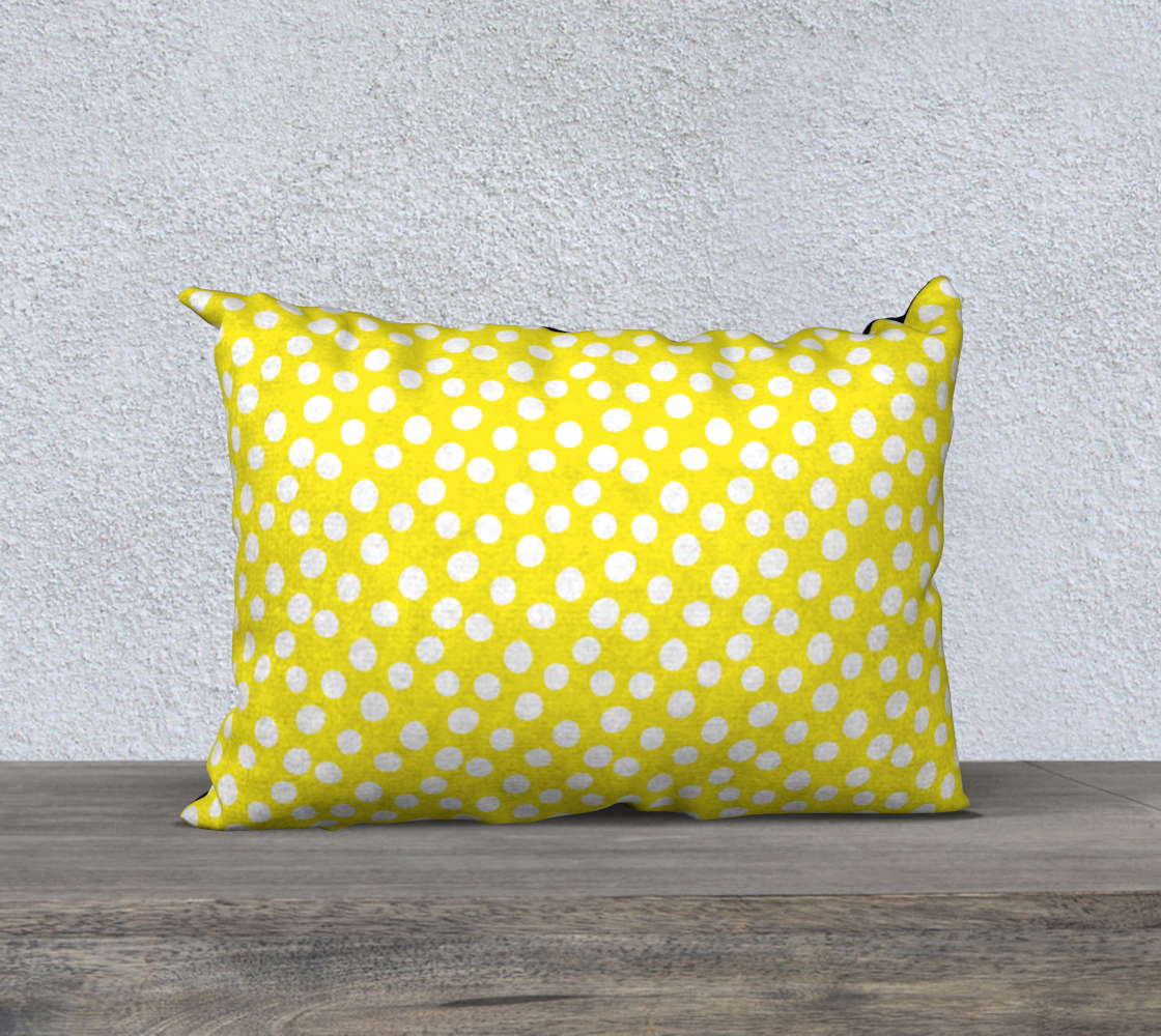 All About the Dots Pillow Case - 20"x14" Yellow Miniature #2