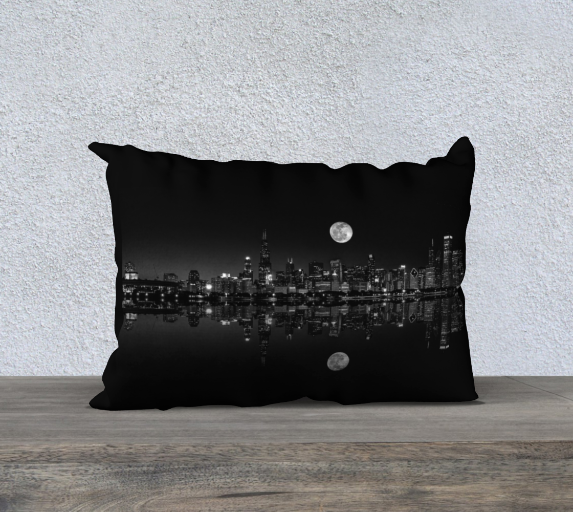 Moon Over Chicago Pillow Case  preview