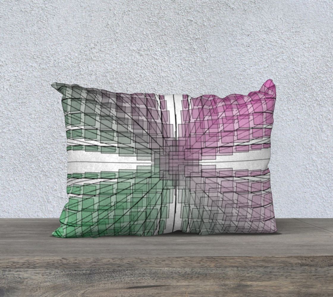 Green Red Ombre flow Rectangle Pillow Small preview