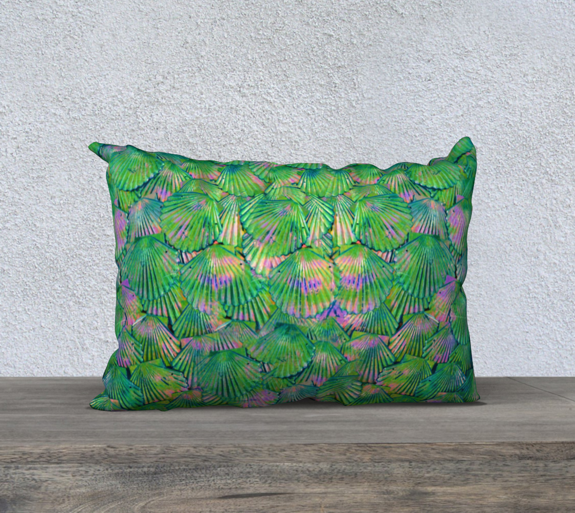 Green Shimmer Mermaid Scale Pillow Case preview #2