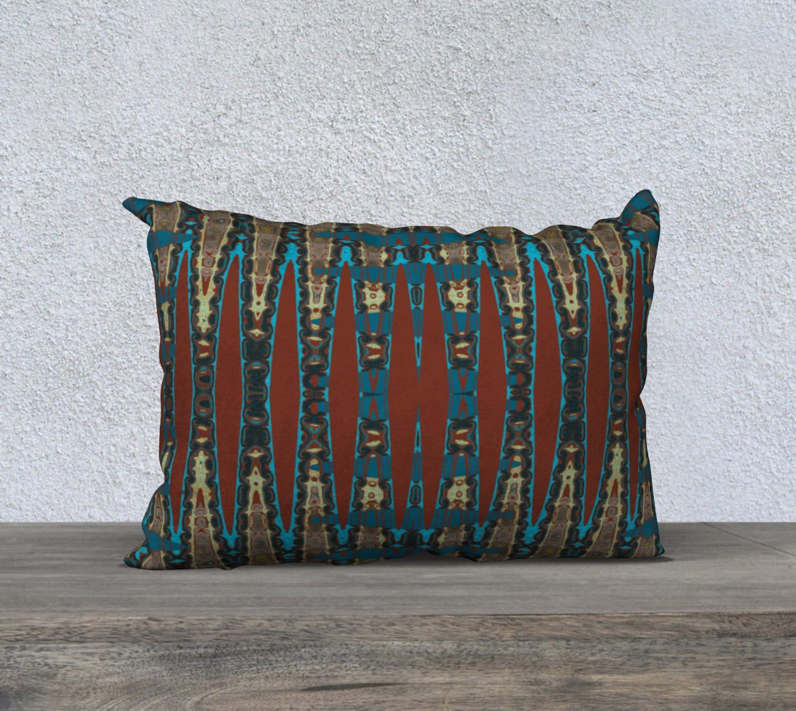 Southwestern Mosaic Abstract Copper Rust and Teal preview
