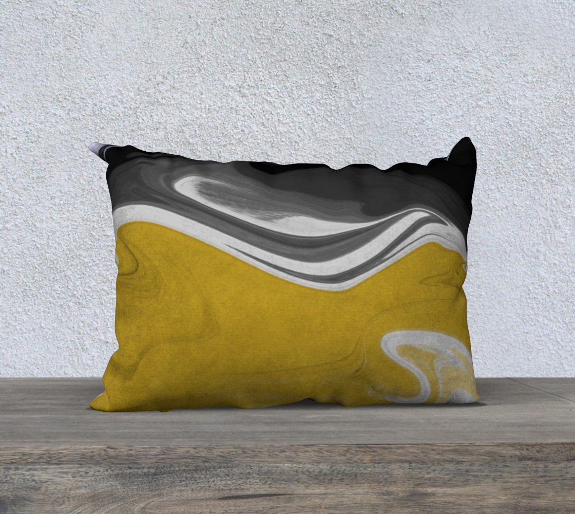 Liquid Black Gold 20x14 Pillow Case preview #2