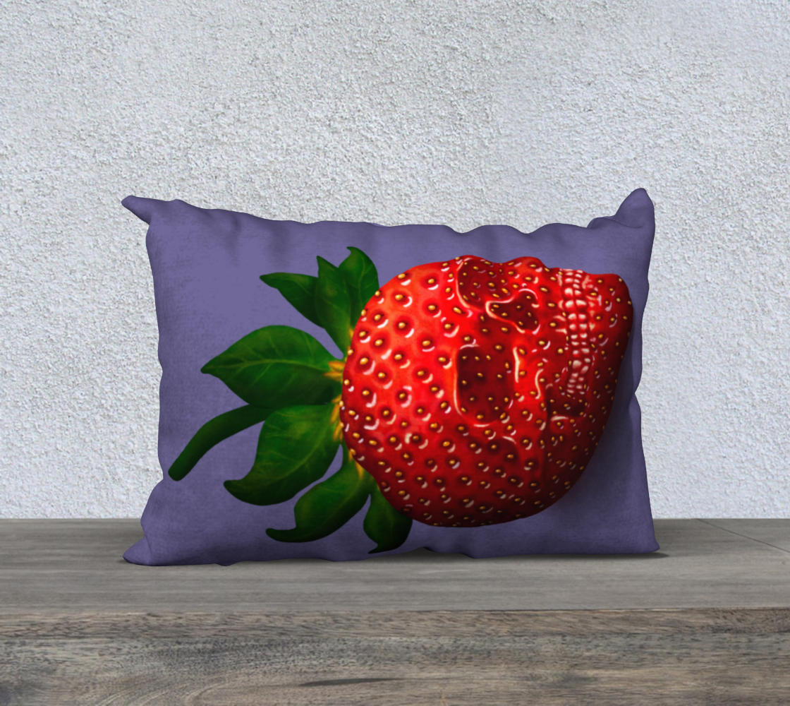 Strawberry Skull 20x14 Pillow Case preview