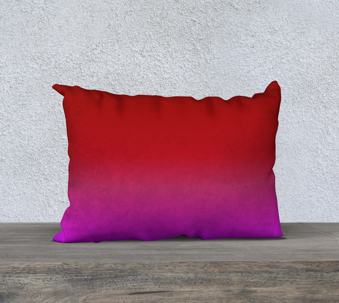 Aperçu de Red to Purple Blend Pillow Case 20x14, AWSM