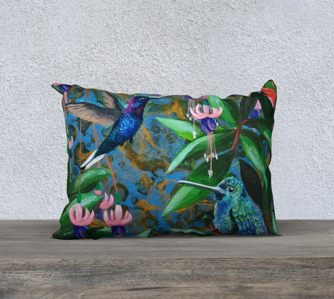 Hummingbird (Sig) 20inX14in Pillow Case preview #2