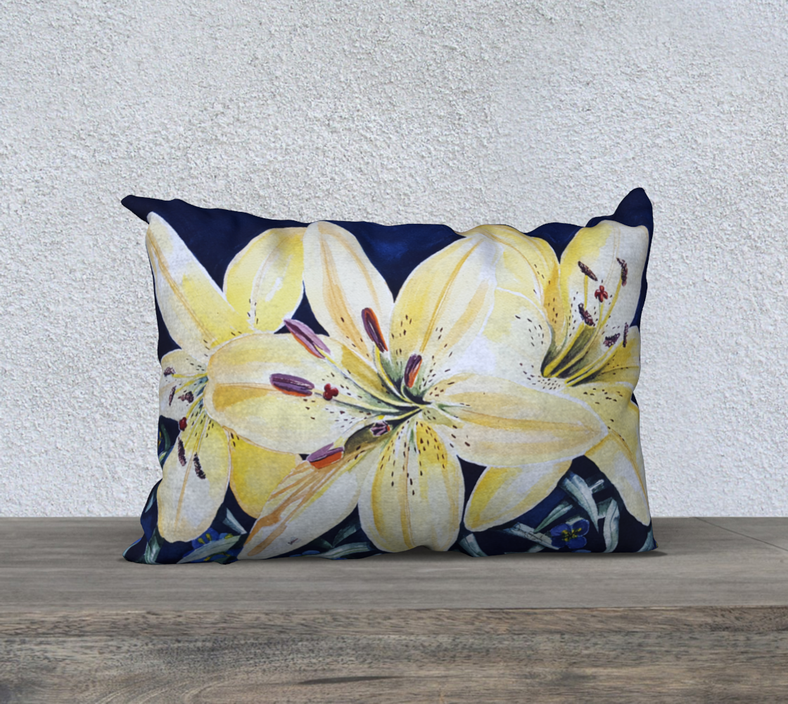 Yellow Lilies (Sig) 20in X 14in Pillow Case preview