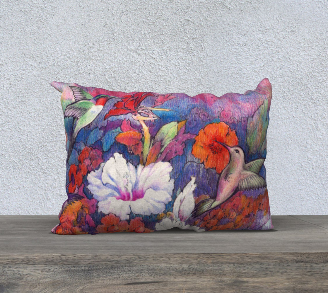 Suzanne's hummingbird pillow case preview #2