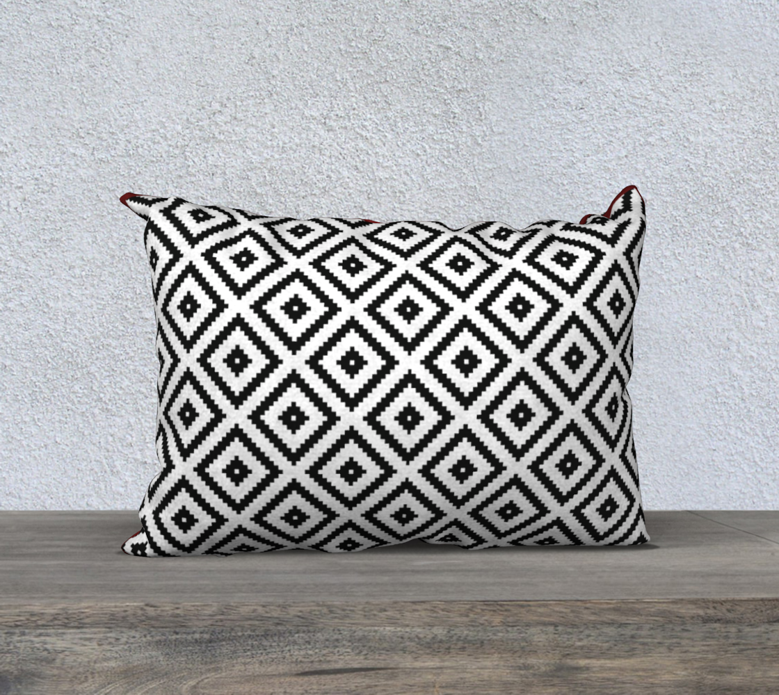 Black and Red Lumbar Pillow Cover preview