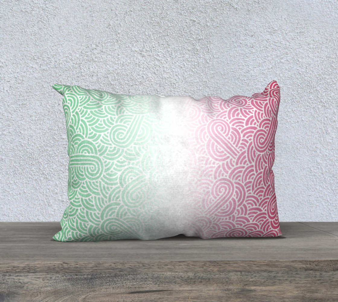 Ombré abrosexual colours swirls doodles 20 x 14 Pillow Case preview