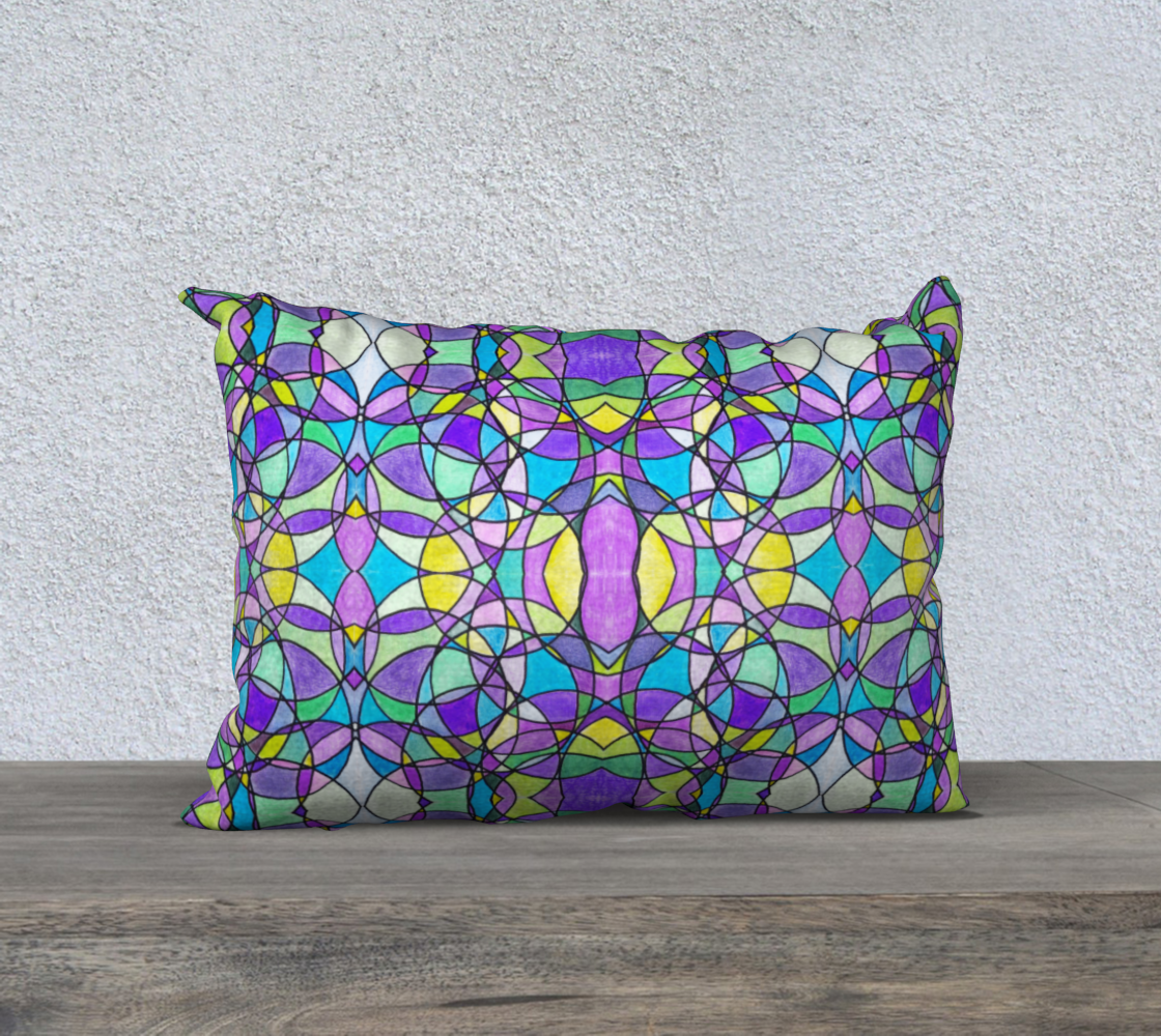 Lilac Stained Glass 20inX14in Pillow Case preview