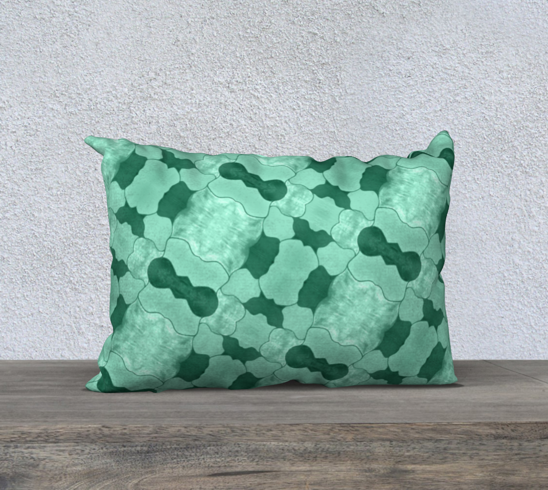 Lime Patchwork 20inX14in Pillow Case 3D preview