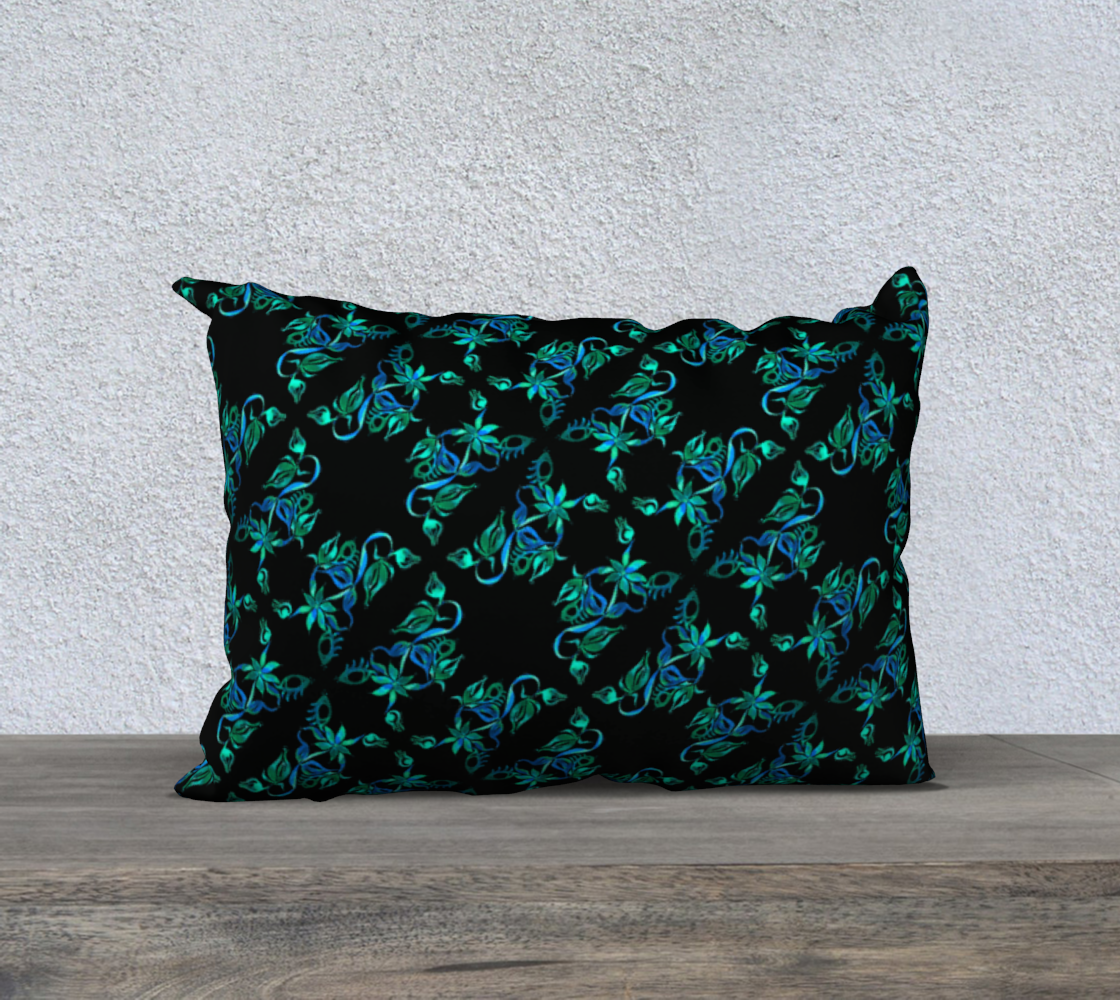 Dark Surreal Flower 20inX14in Pillow Case preview