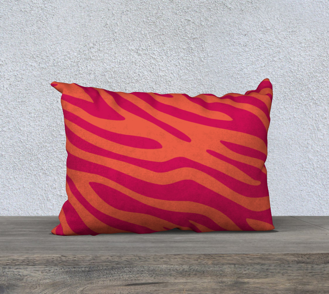 Aperçu de Orange Fuchsia Pink Bright Animal Print Reversible #2