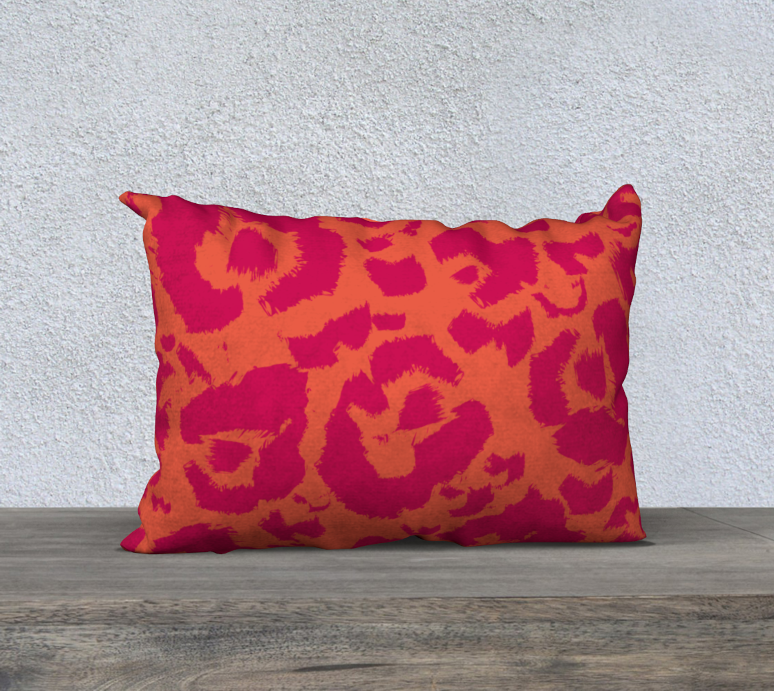 Aperçu 3D de Orange Fuchsia Pink Bright Animal Print Reversible