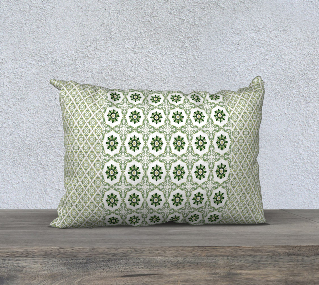 Aperçu de Green Floral Pillow Case 