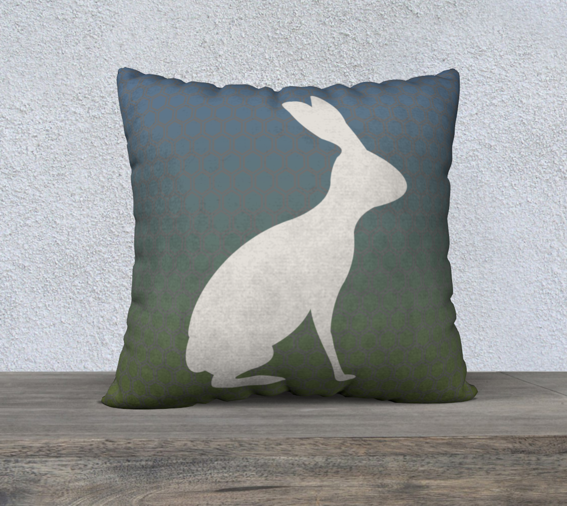 Rabbits in Earthy Colors Pillow 22 190302D preview