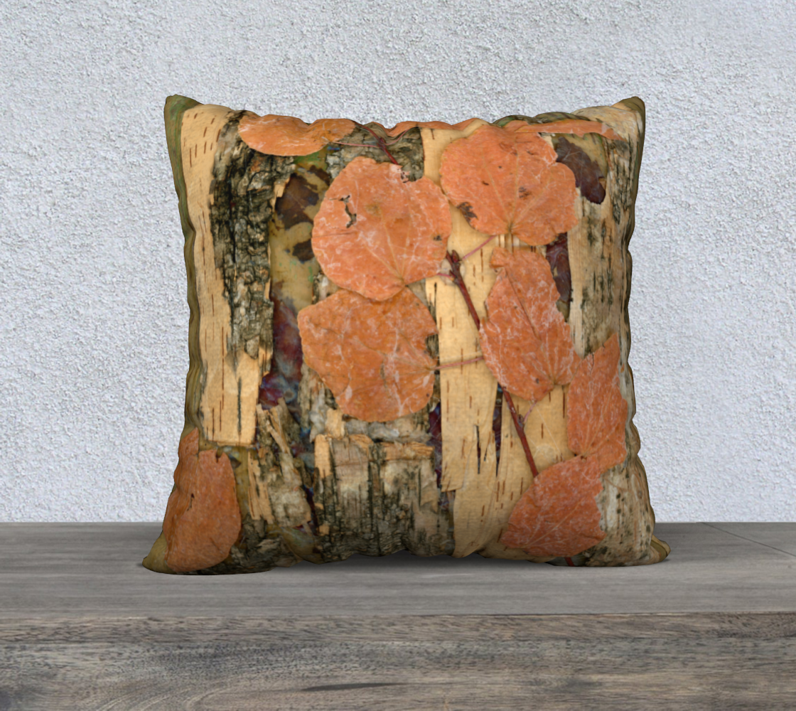 22X22 PILLOW COVER - BIRCH FOREST - RUSTIC HOME DECOR THROW PILLOWCASE REPLACEMENT preview