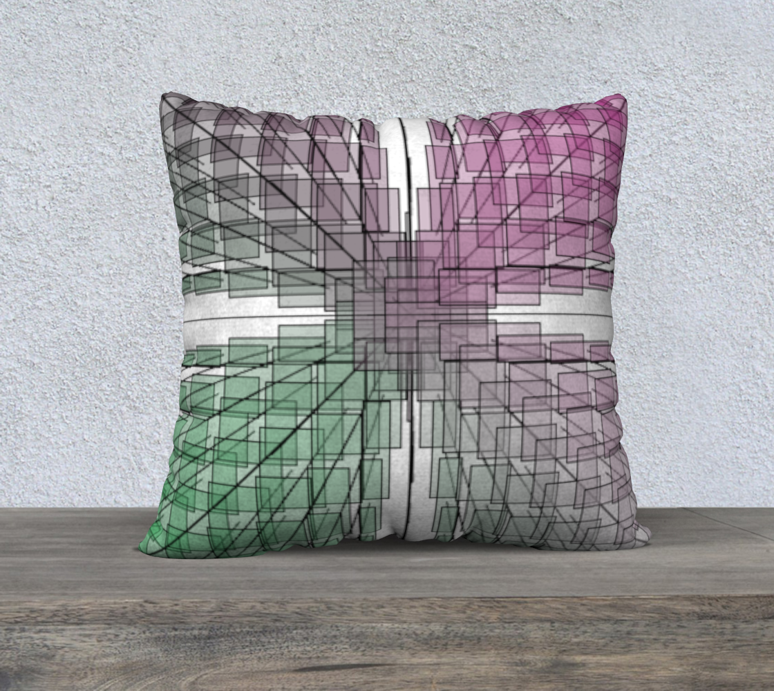 Green Red Ombre flow Square Rectangle Pillow preview