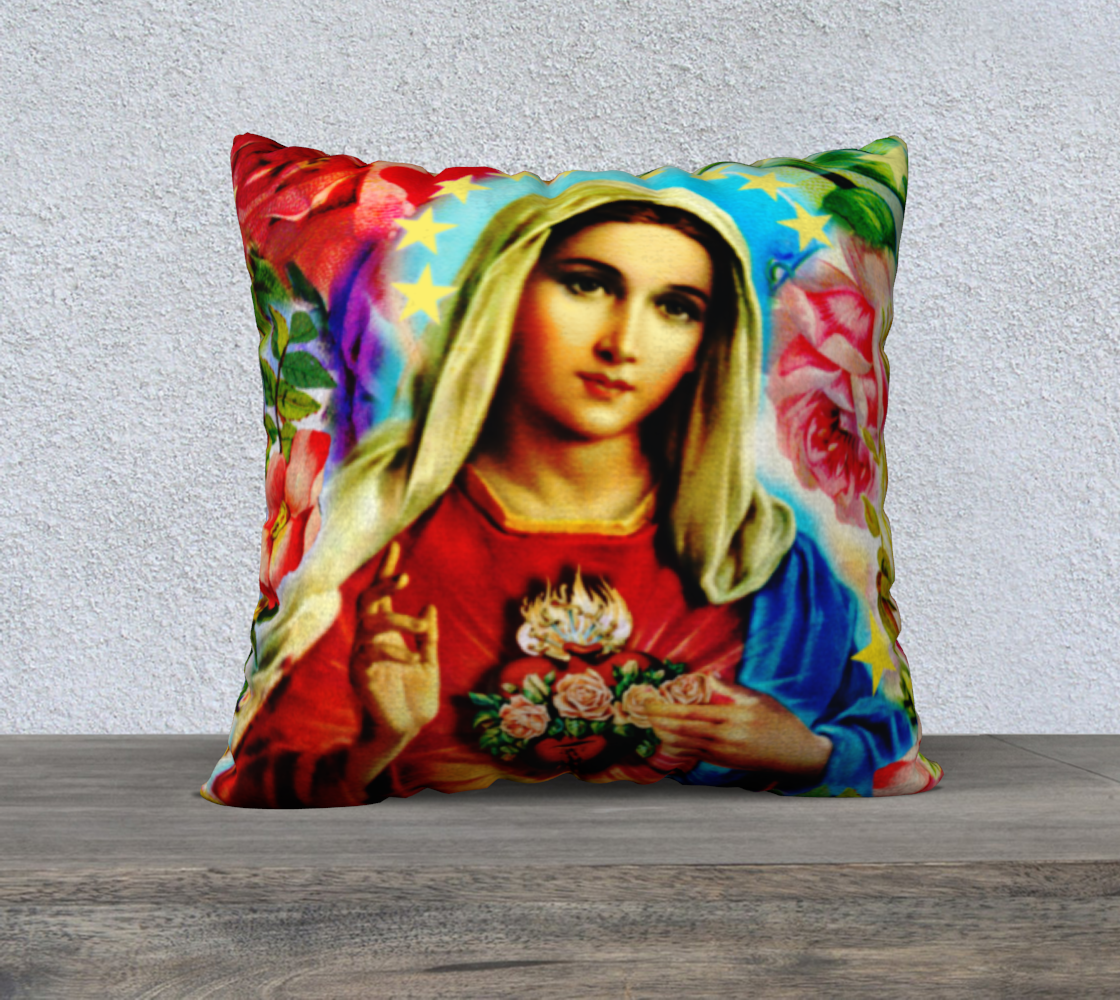 Our Lady of the Roses 22 x 22 Pillow Case thumbnail #3
