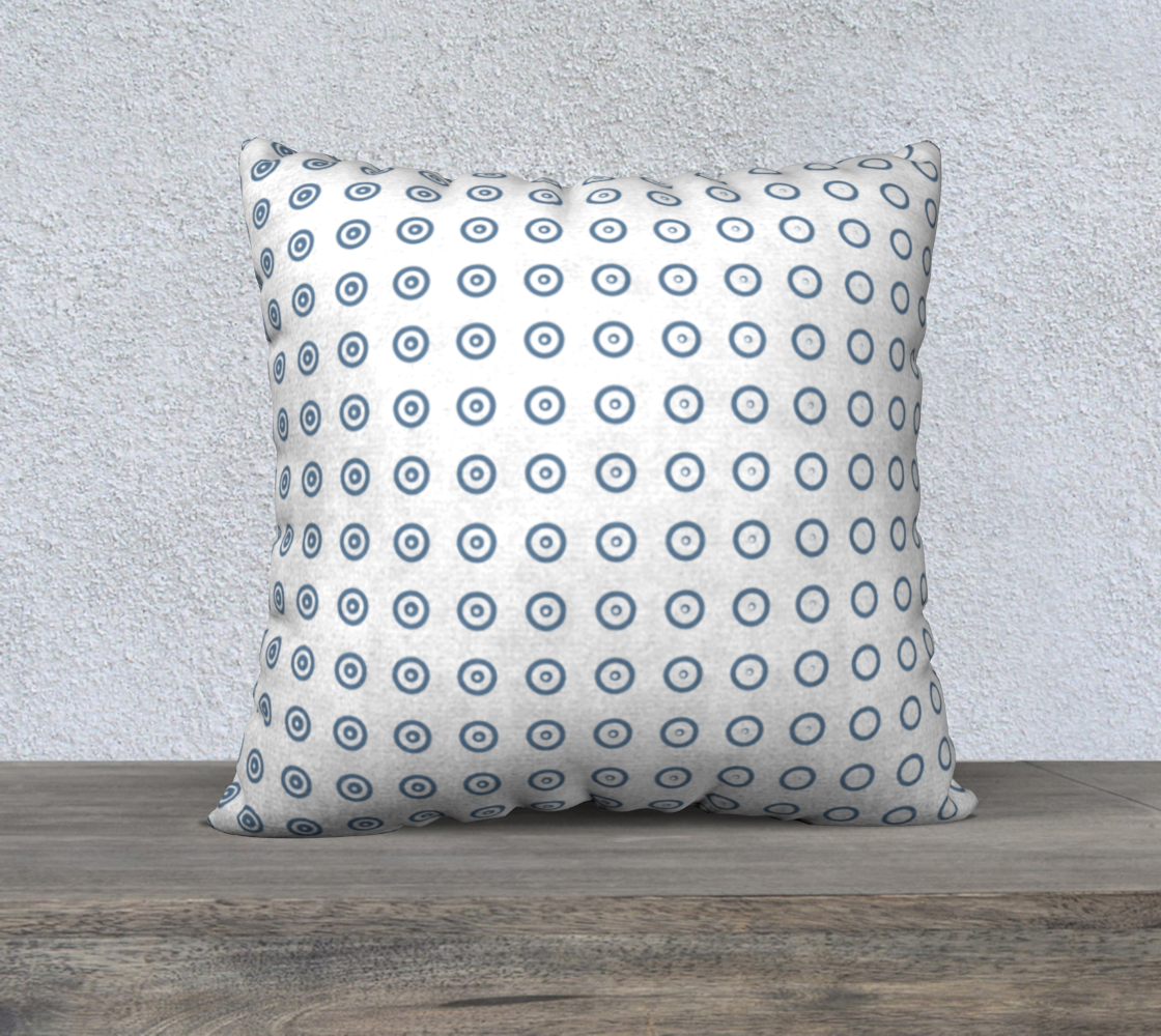 Blue Dot Target Square 22x22 Pillow preview