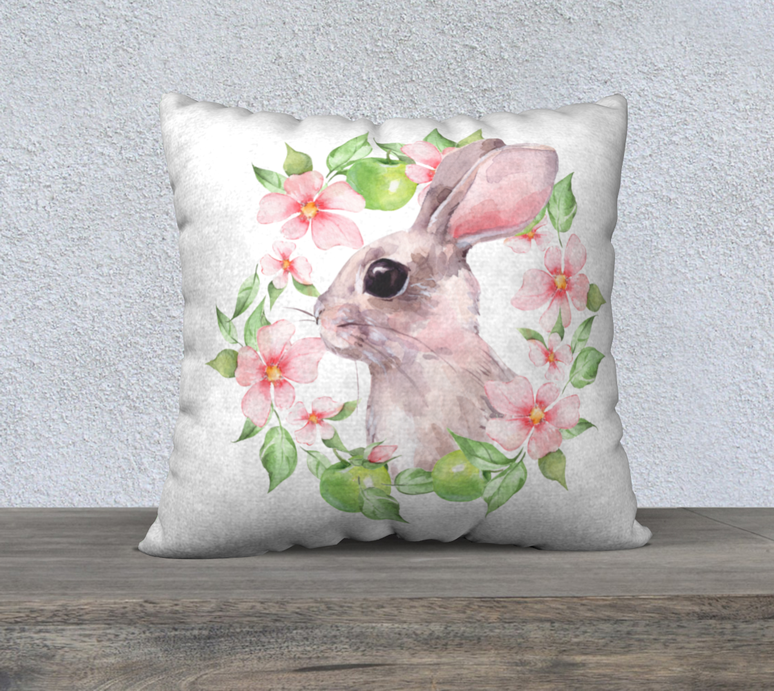Aperçu de Rabbit and pink flowers