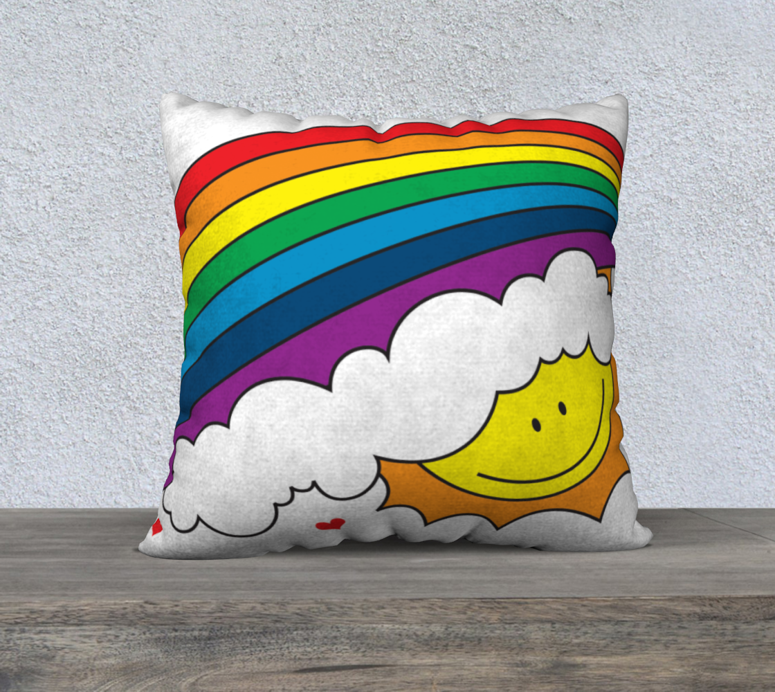 (sans texte) Housse de coussin Ça va bien aller! 22x22 - Écrivez votre message dans le nuage! preview #1