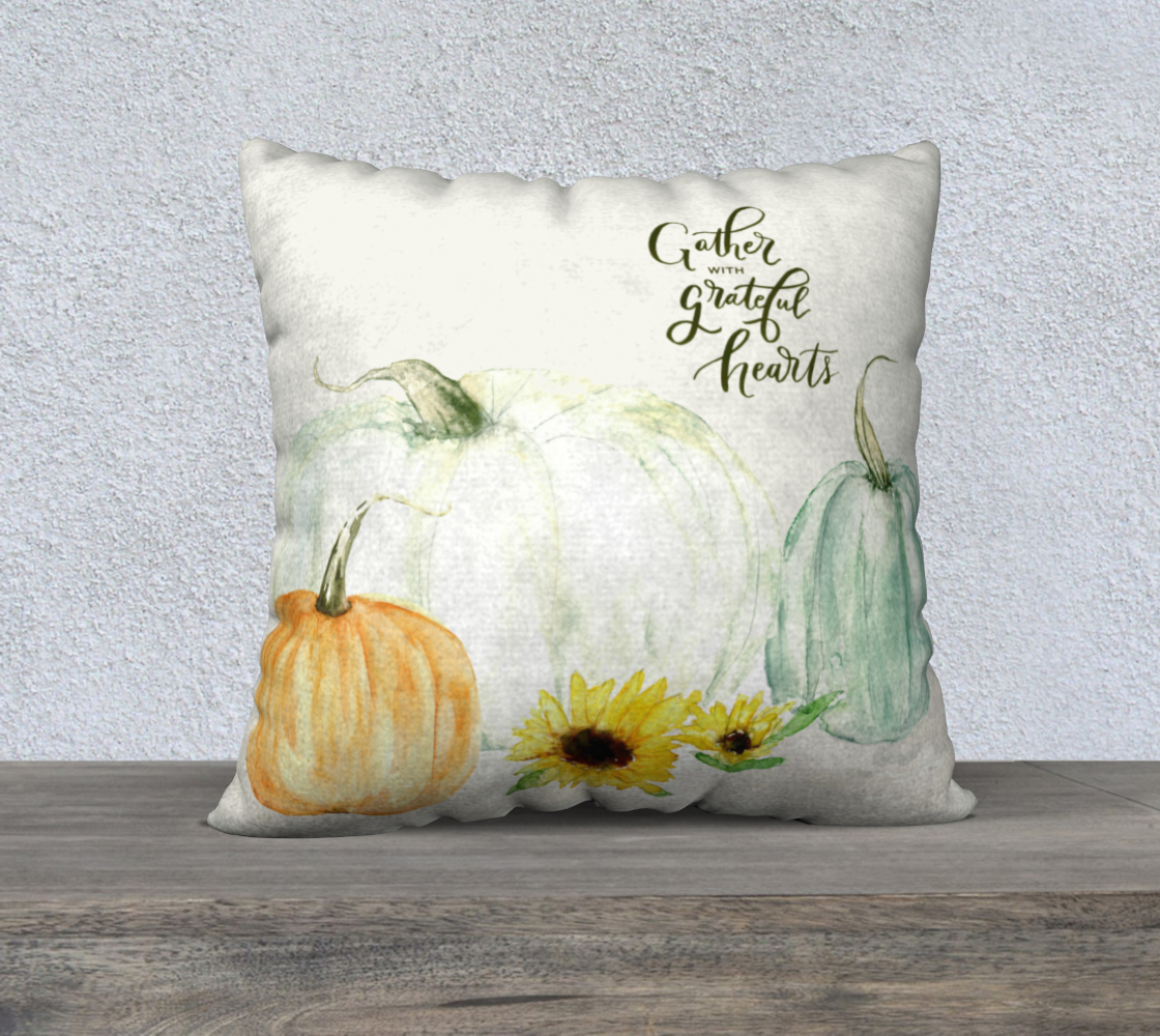 Aperçu de Pumpkins Gather PIllow Cover #2