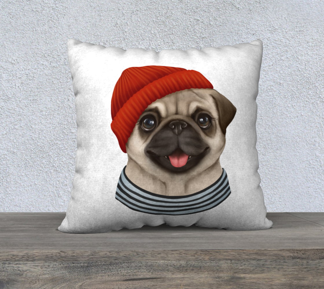 Aperçu de Pug in red hat