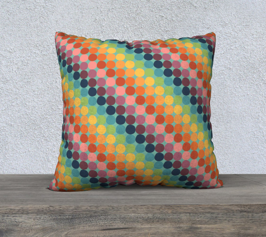 Aperçu de Diagonal Dotty Throw Pillow Cover - 22"