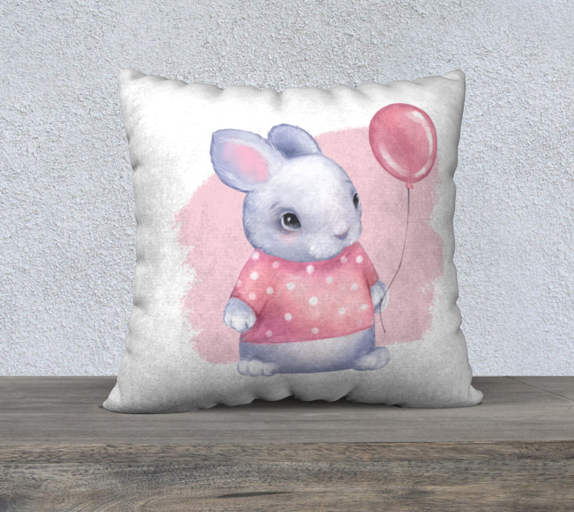 Aperçu de Cute Bunny with Pink Balloon
