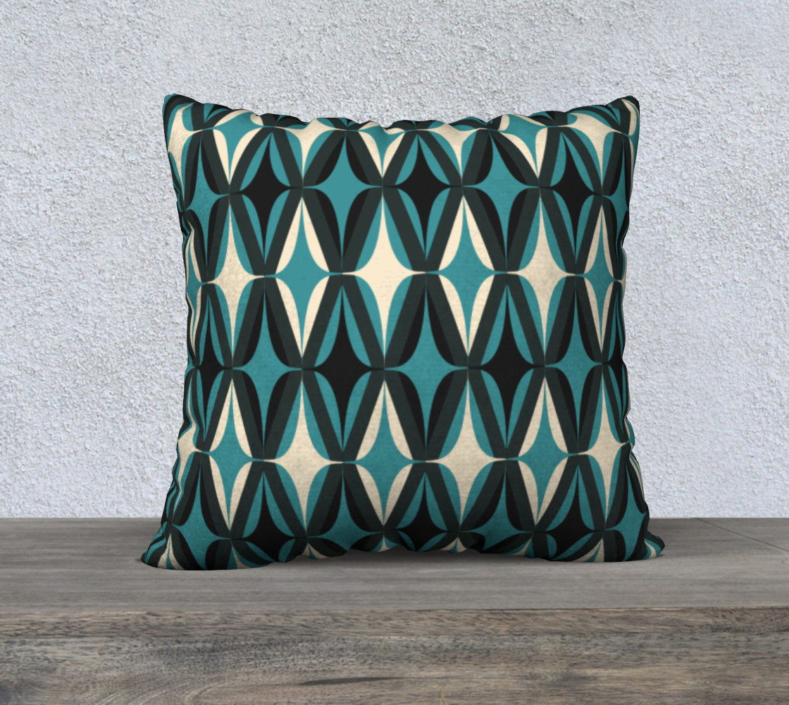 Aperçu de Midcentury Modern in Teal - 22"