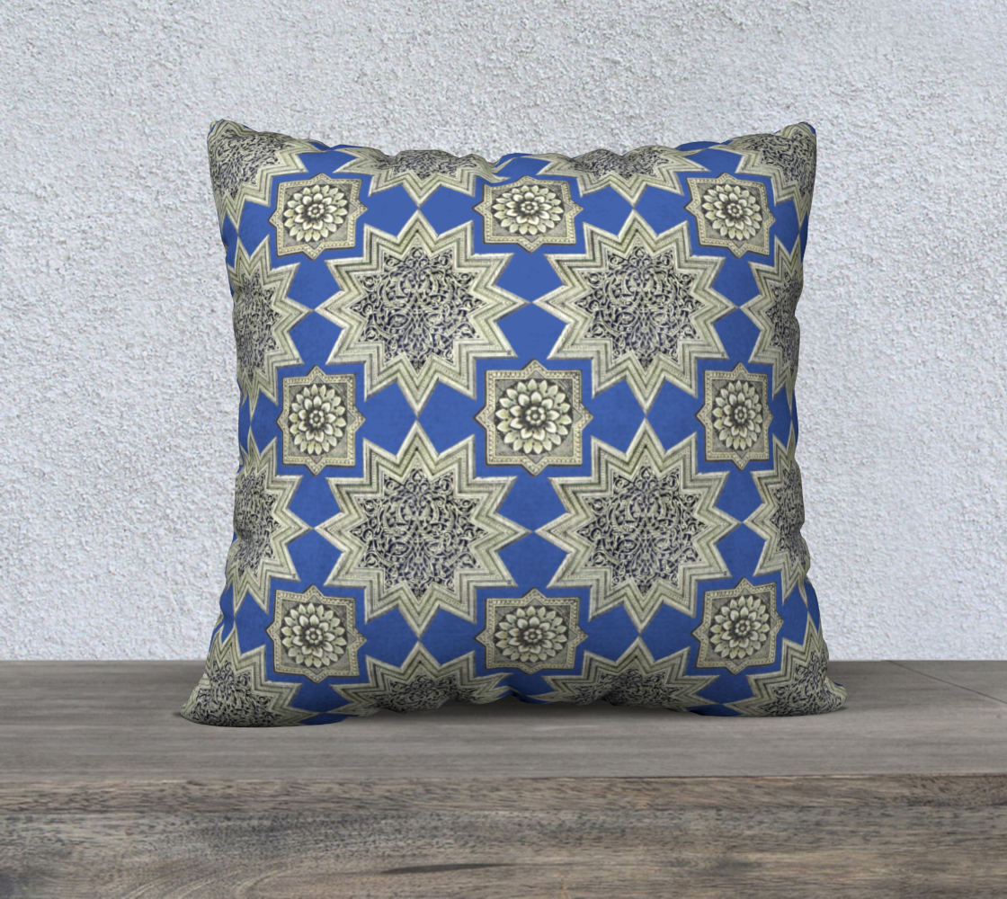 Ornate Star & Rosette Pattern Blue 22 preview