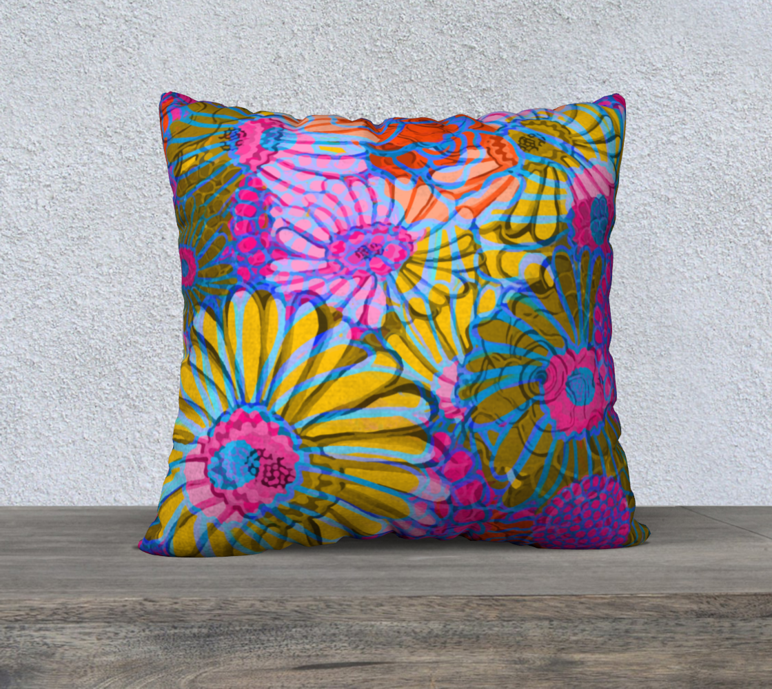 Funky Floral 22 x 22 Pillow Case preview