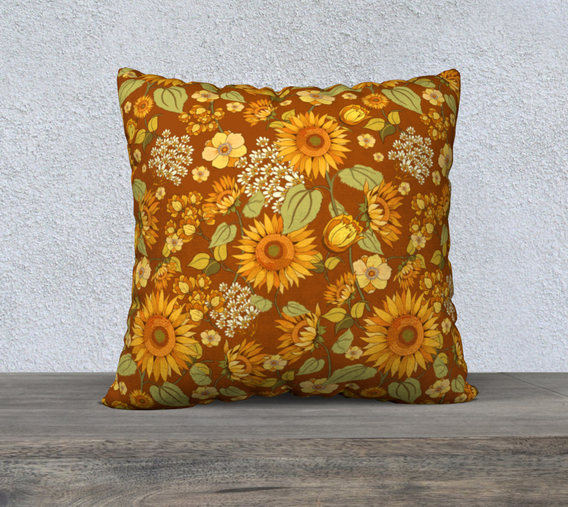 70s Sunflower Vintage 22x22 preview #2