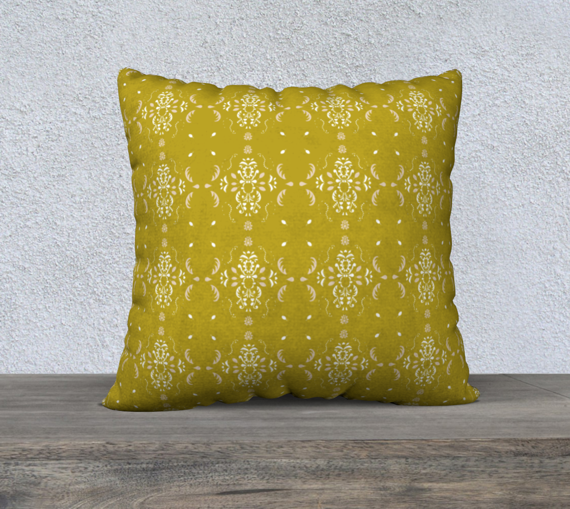 Mustard Damask Cover 22x22 preview