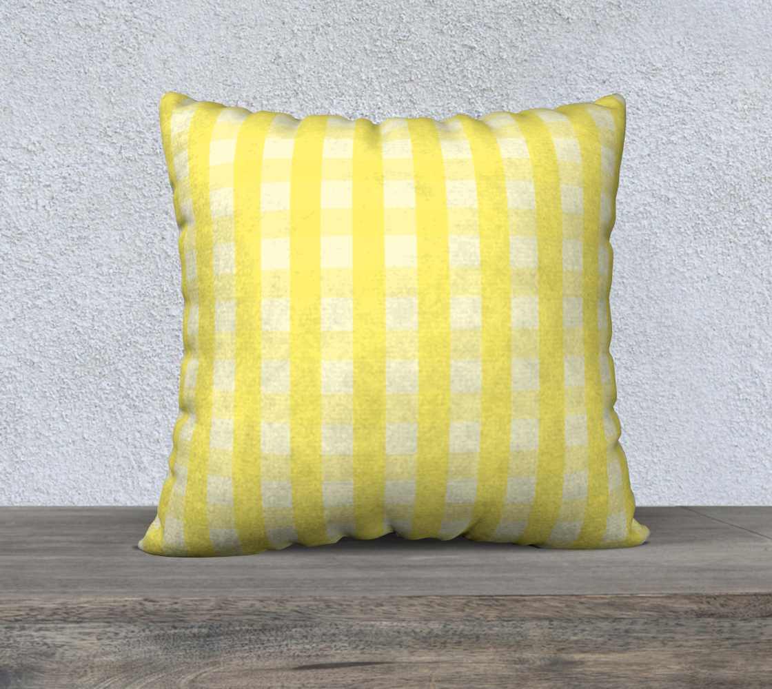 Aperçu de yellow plaid 22x22 cover #2