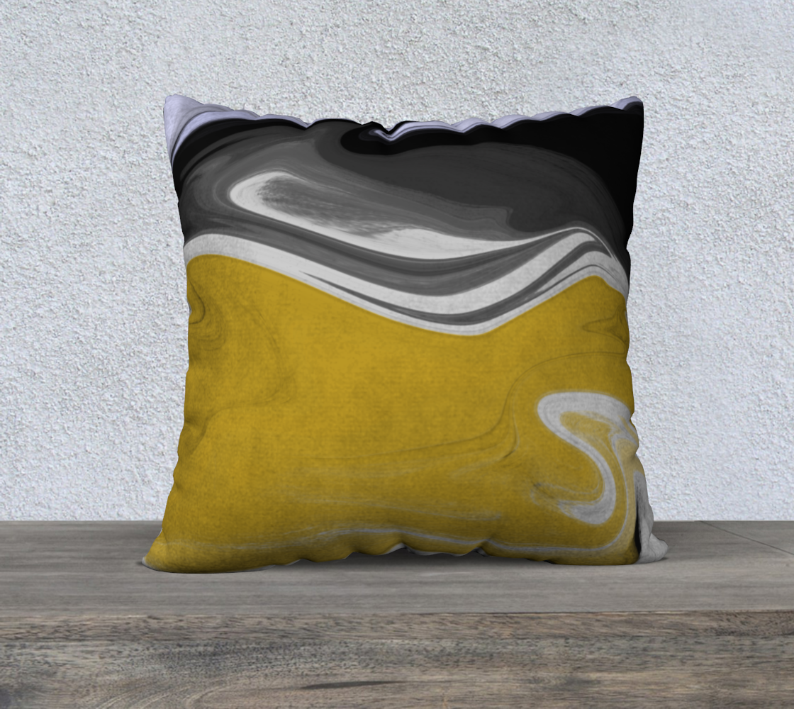 Liquid Black Gold 22x22 Pillow Case preview #2