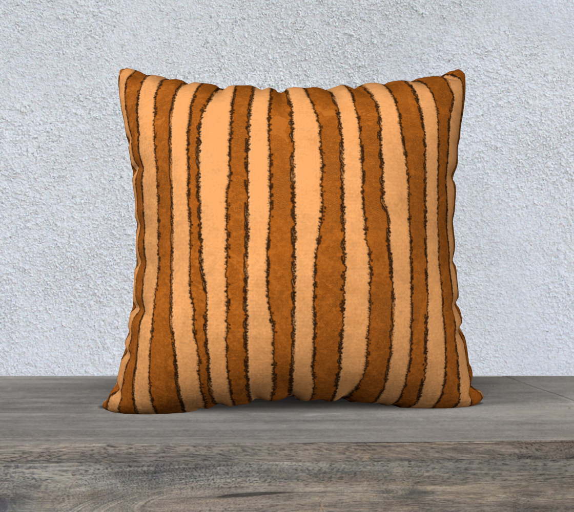 Rust Brown and Peach Primitive Stripes preview