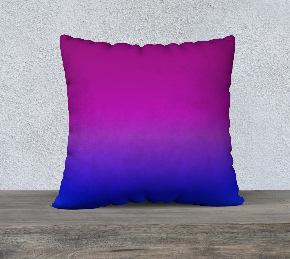 Aperçu de Purple to Blue Blend Pillow Case 22x22, AWSM
