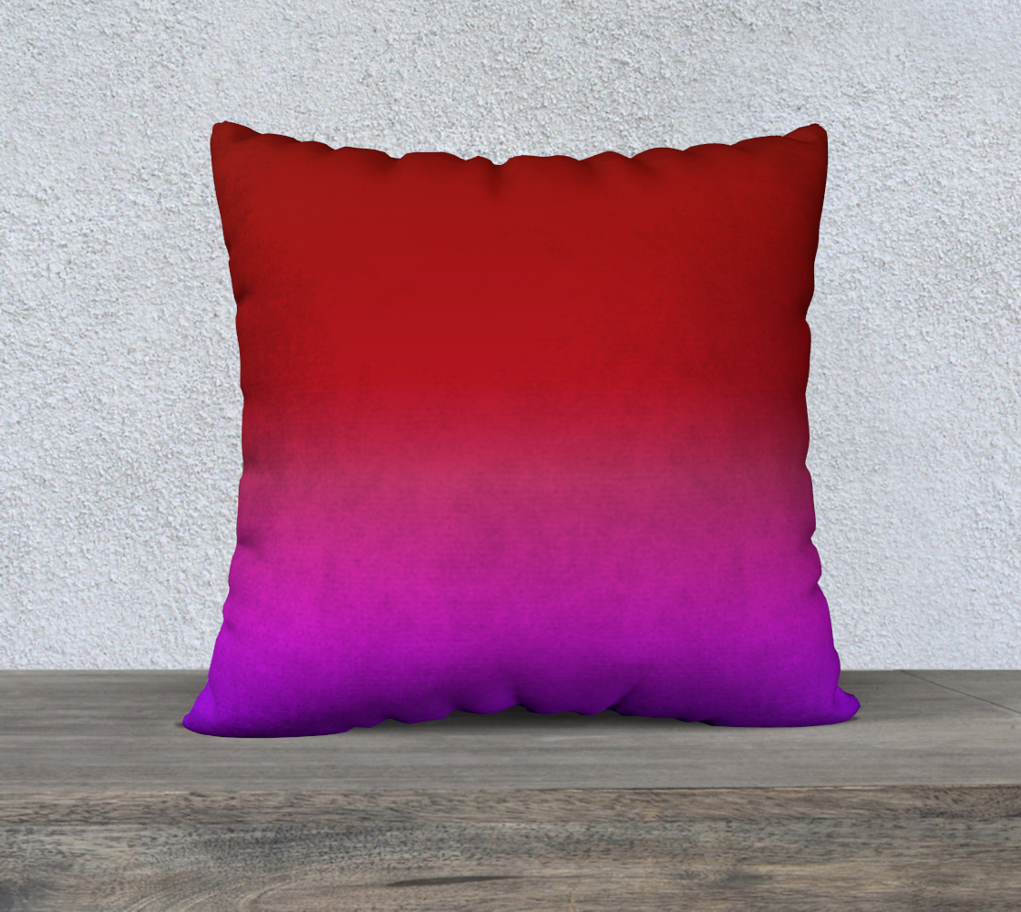 Aperçu de Red to Purple Blend Pillow Case 22x22, AWSM